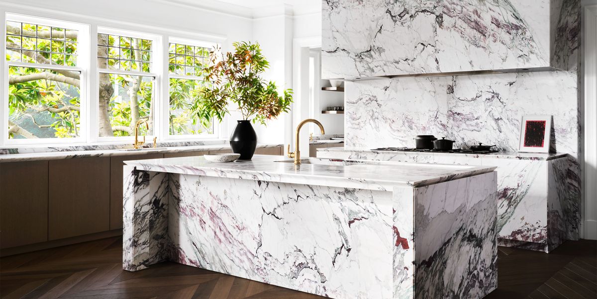 These Gorgeous Waterfall Countertops