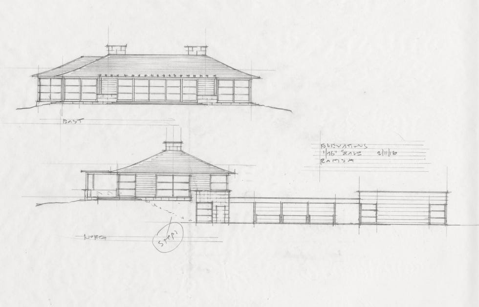 architectural elevation drawings of a building design