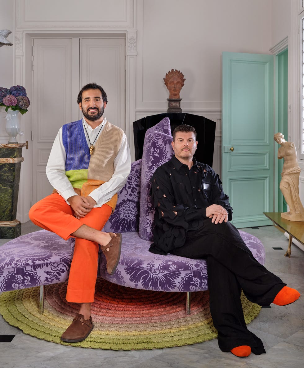 final selects of eli mizahi residence, designed by uchronia in the 8eme arrondisment of paris for elle decor, march 2025 issue styling on shoot by olivia gregory