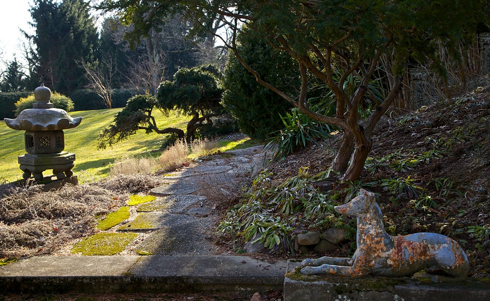 the tiered terraces of greenwood gardens in short hills, new jersey