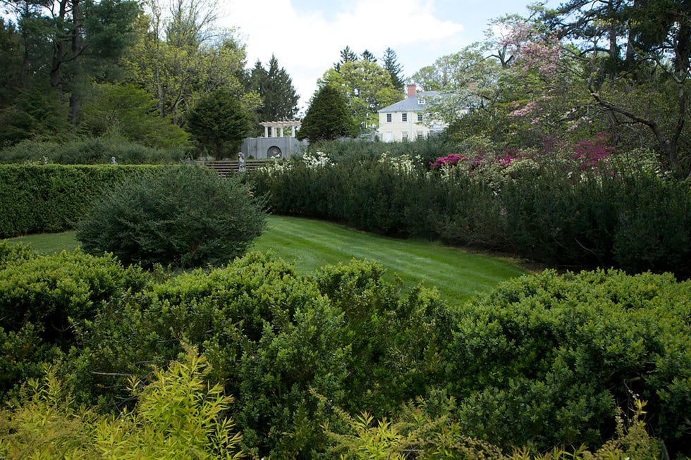 the tiered terraces of greenwood gardens in short hills, new jersey