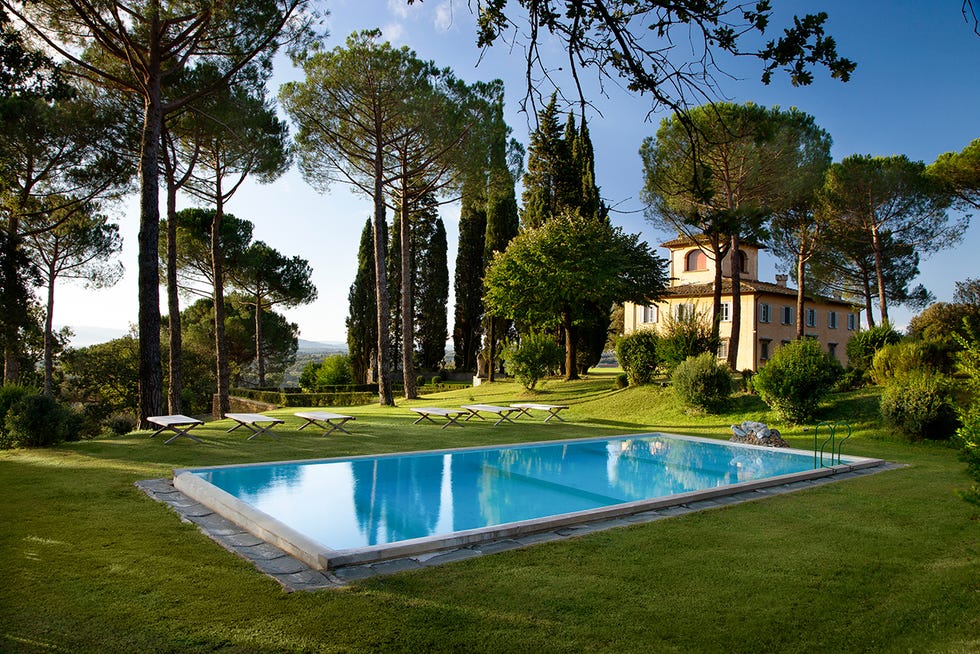 tuscan villa and pool outside of florence