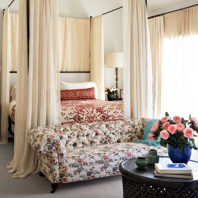 bedroom in kathryn ireland’s santa monica house for elle decor robert rufino styling
