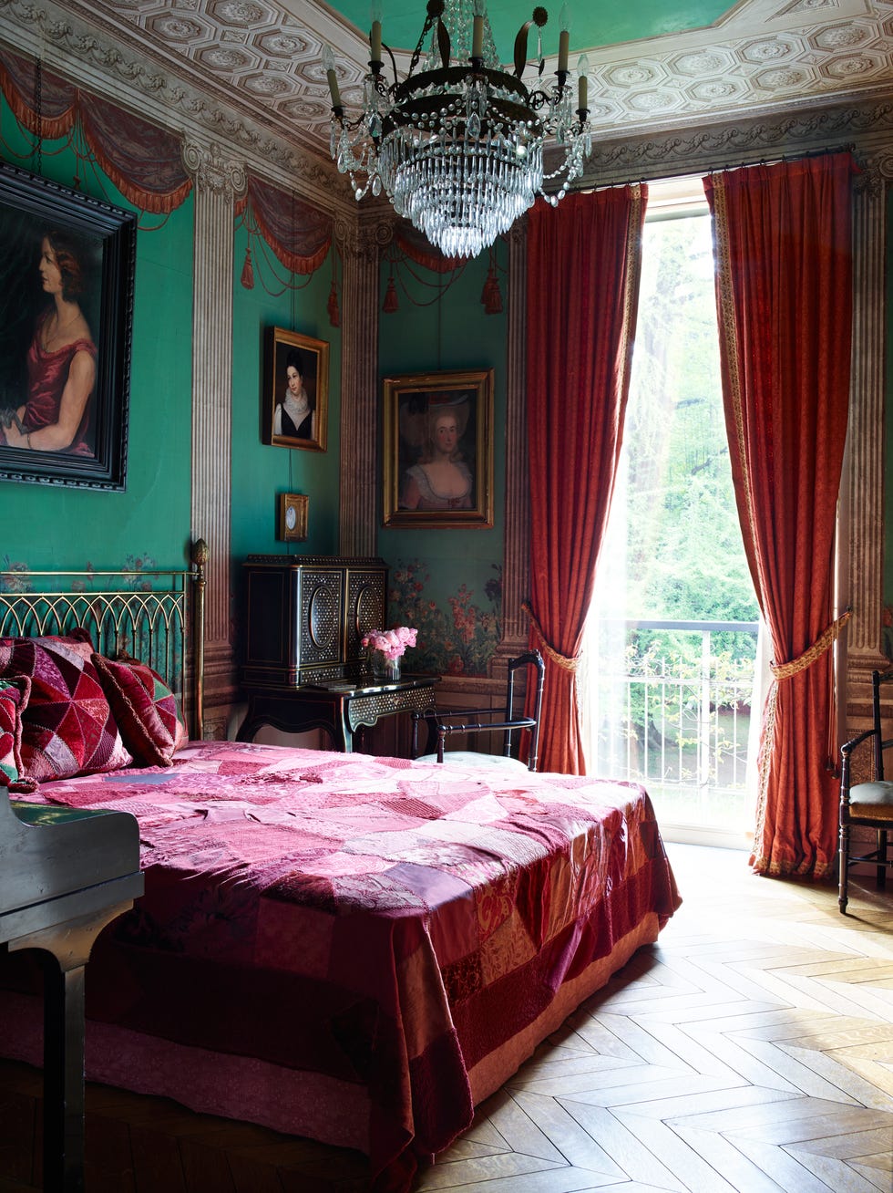 bedroom with open balcony doors