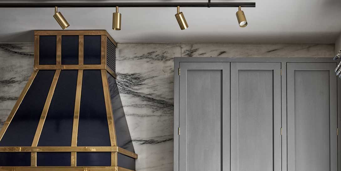 Gray Kitchen Cabinets With Brass Hardware Design Ideas