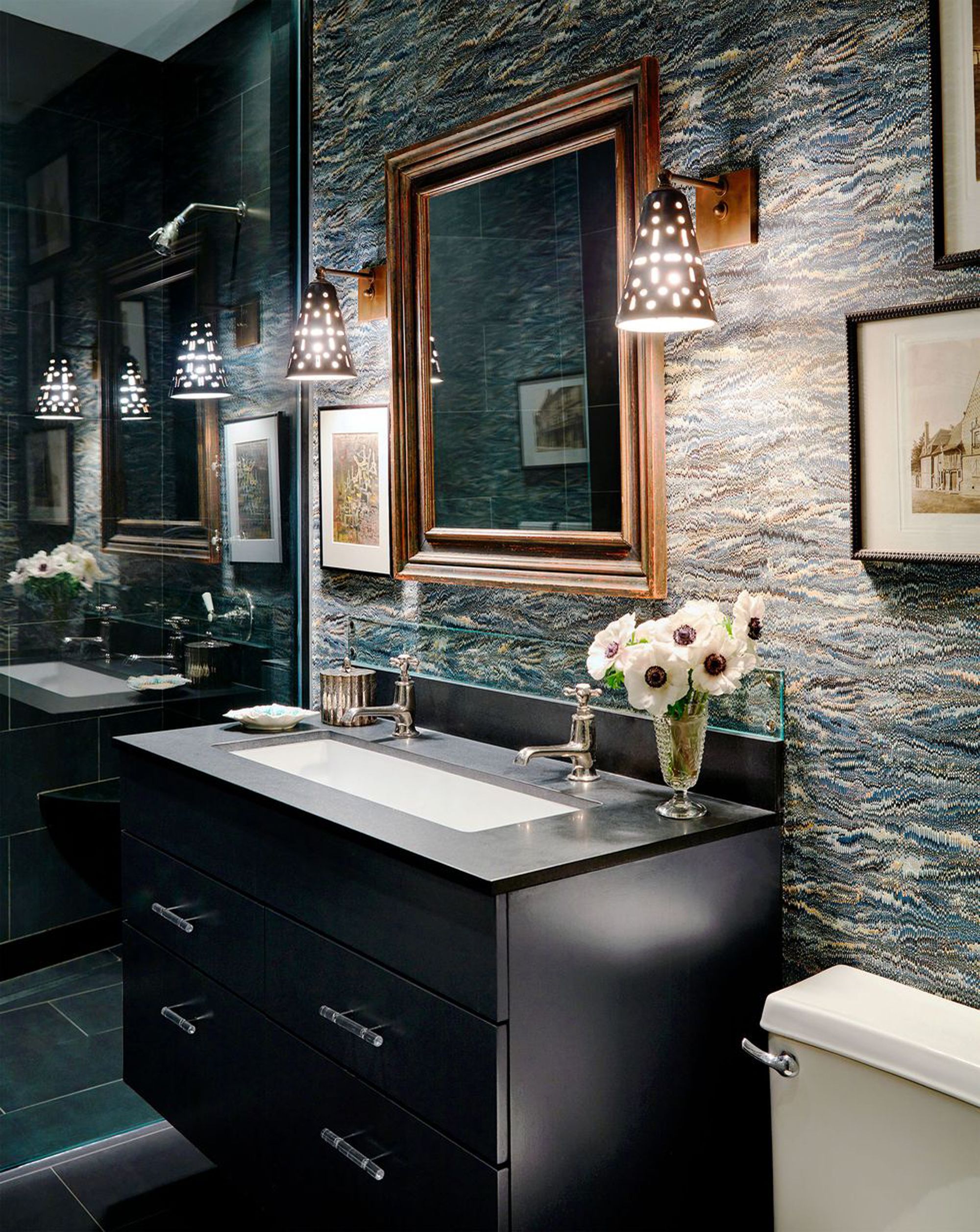 modern baths and powder rooms