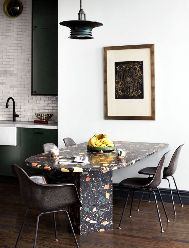 speckled kitchen table