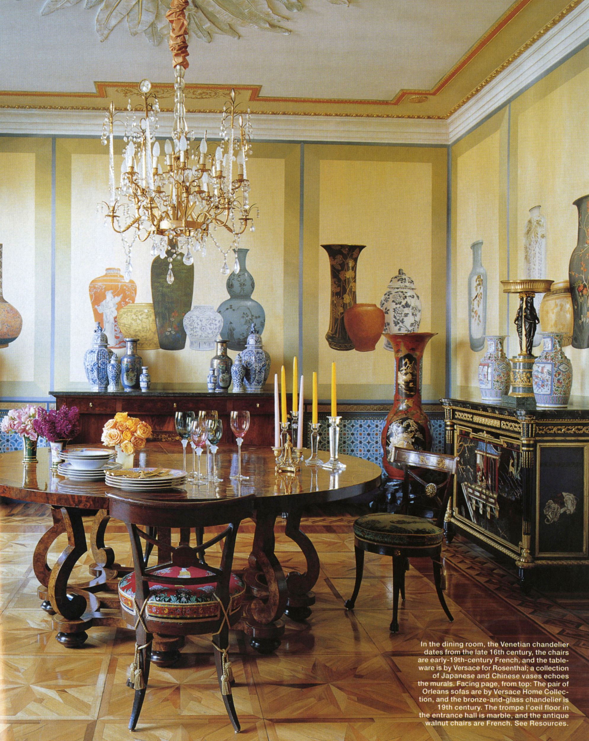 What's Gold and Leopard All Over? Donatella Versace's Opulent Milan Home