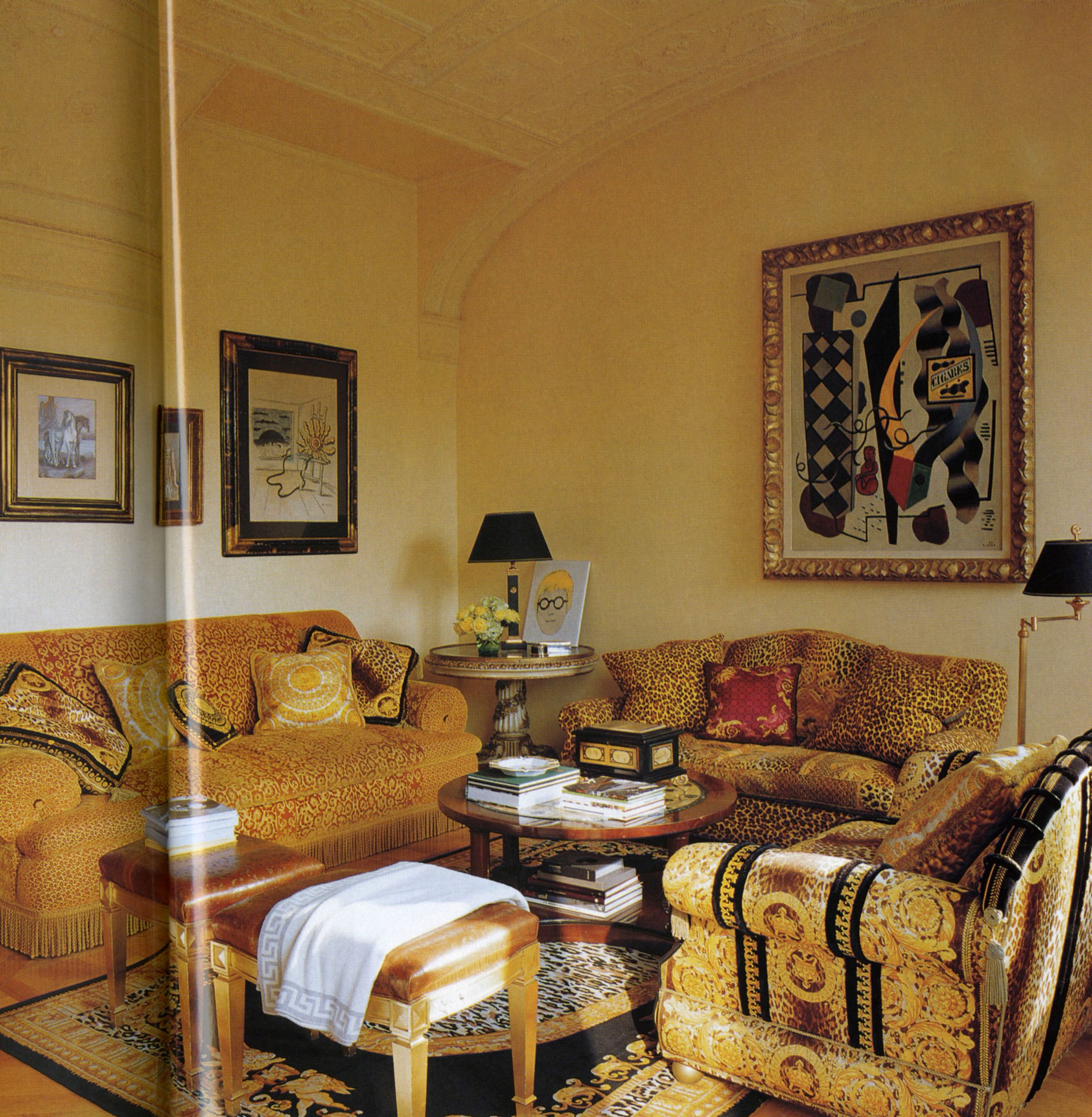 What's Gold and Leopard All Over? Donatella Versace's Opulent Milan Home