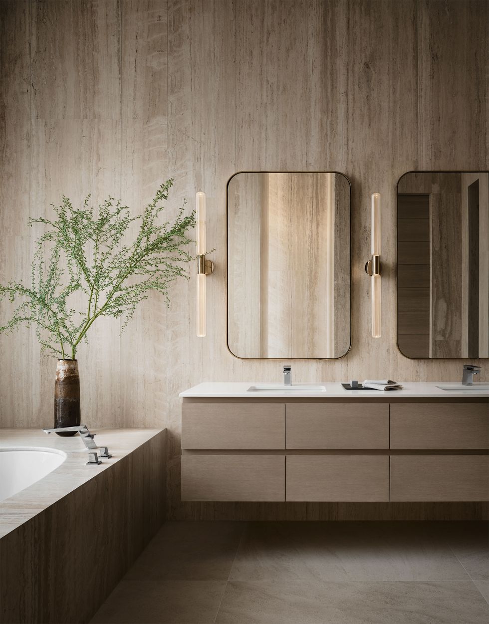 serene bathroom designed by nicole hollis
