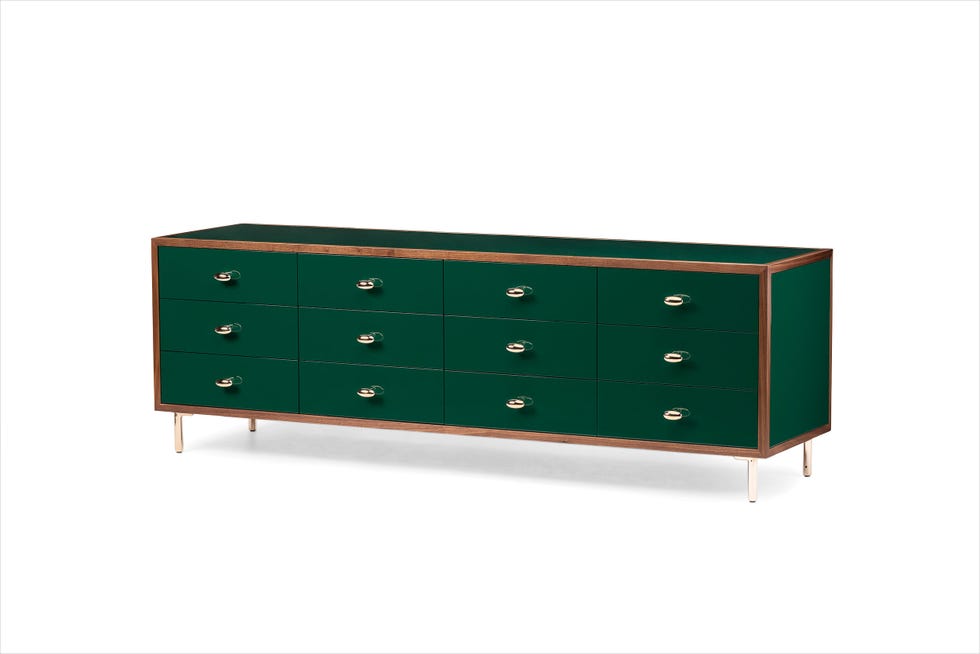 Modern Green Dresser with Leather Pulls  One Room Challenge Week 3 — This  Giant Life