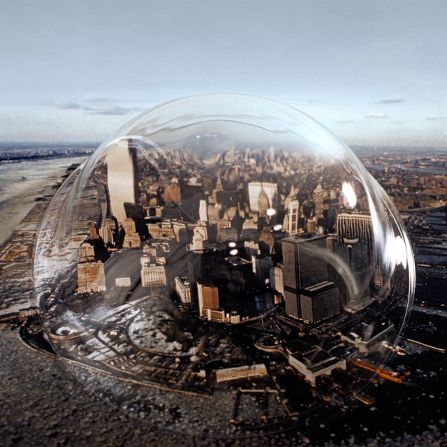 city under bubble