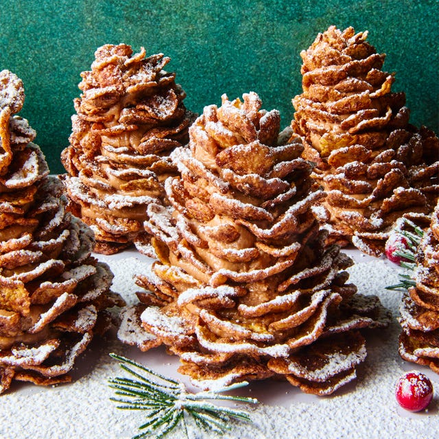 Edible Pine Cones cornflakes stacked and decorated to look like pine cones