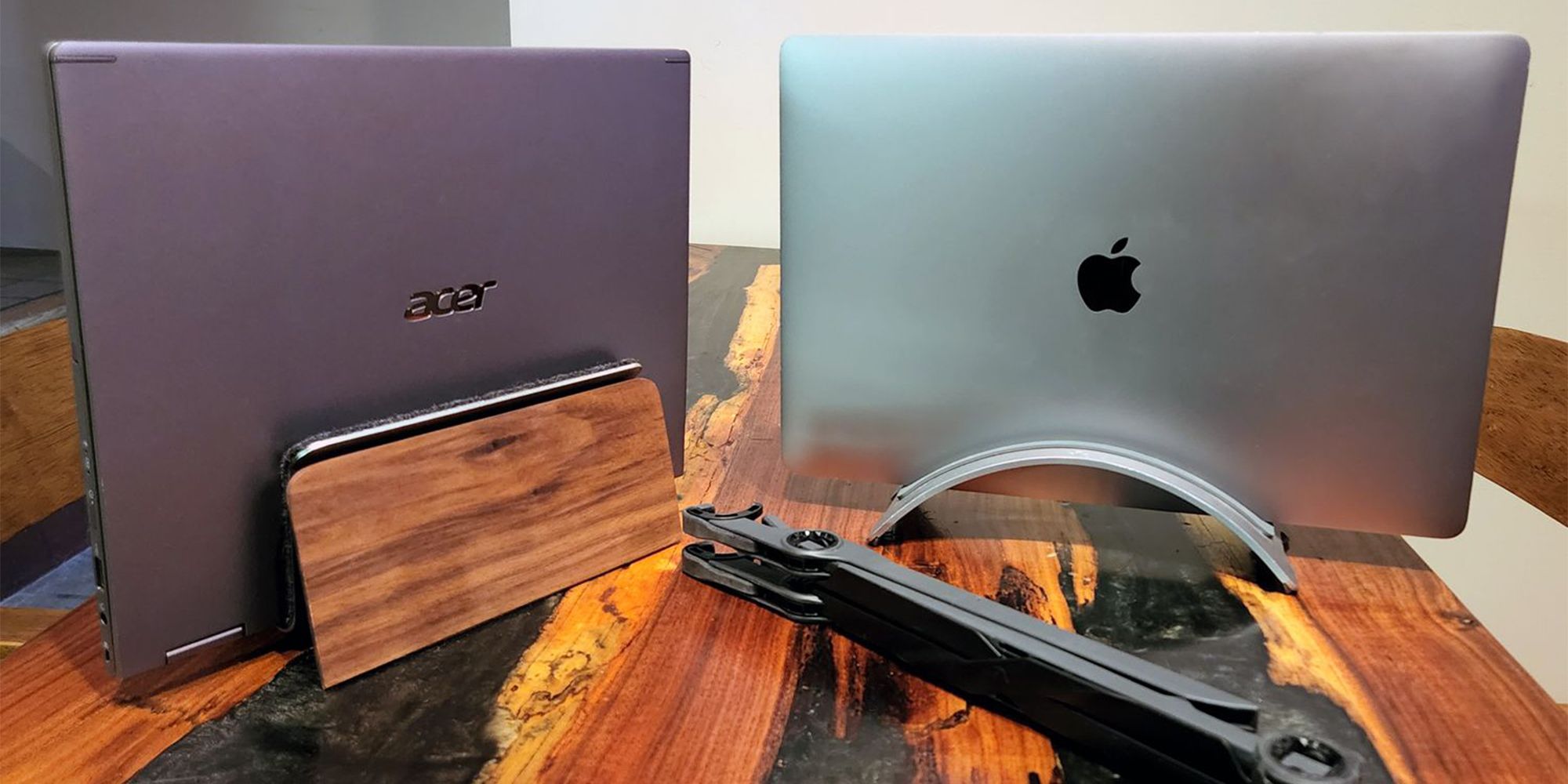 Wooden Laptop Stand Detachable For Laptop Macbook Pro Air IPad Pro Cooling  Stand