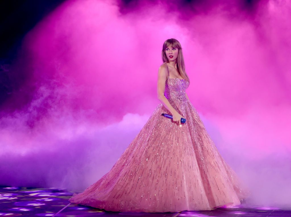 Taylor swift pink orange clearance dress