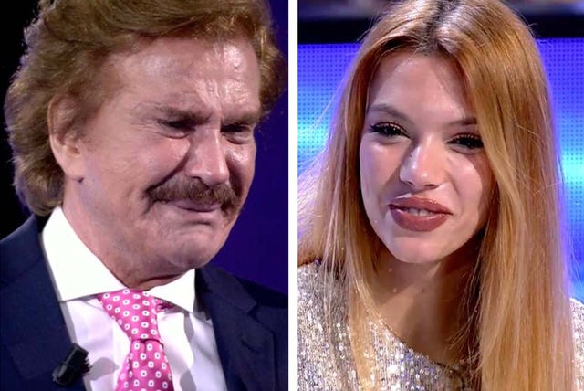 fotomontaje edmundo arrocet y alejandra rubio emocionados  en secretstory