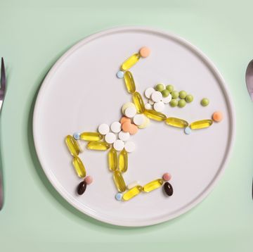 vitaminepillen op een bord