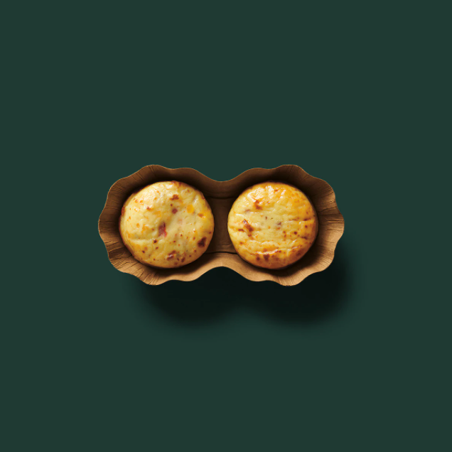 ham, cheddar  peppers sous vide egg bites