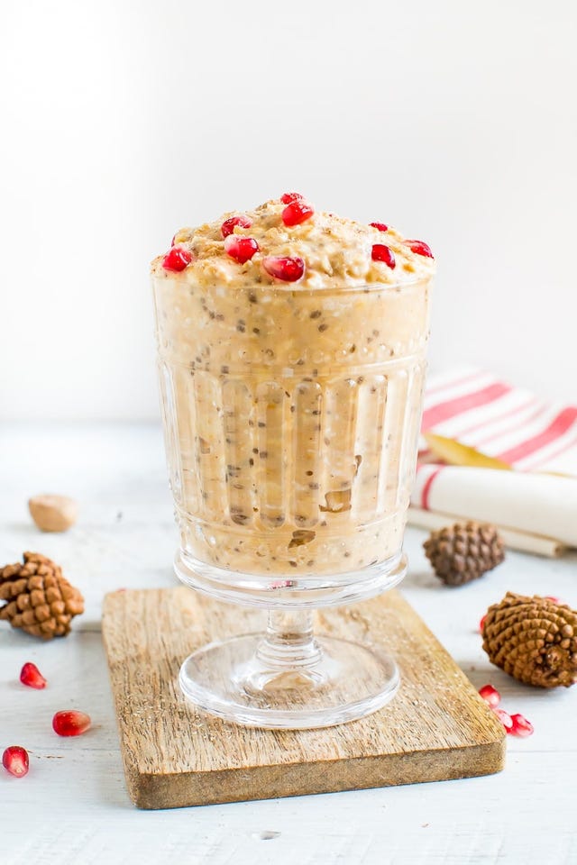 overnight oats con ponche de huevo
