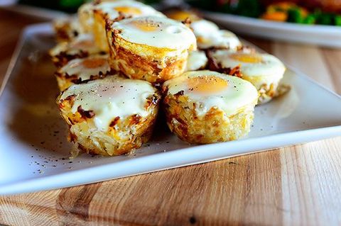 egg recipes eggs in hash brown nests