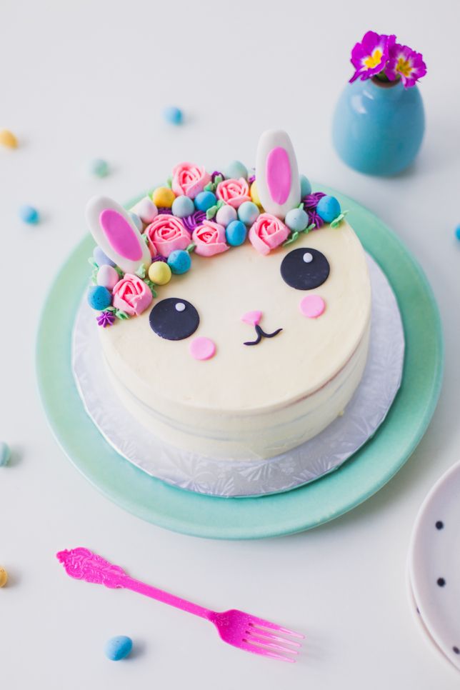 Bunny Cake with Round Cake Pans Recipe