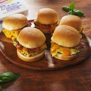bacon and omelet sliders