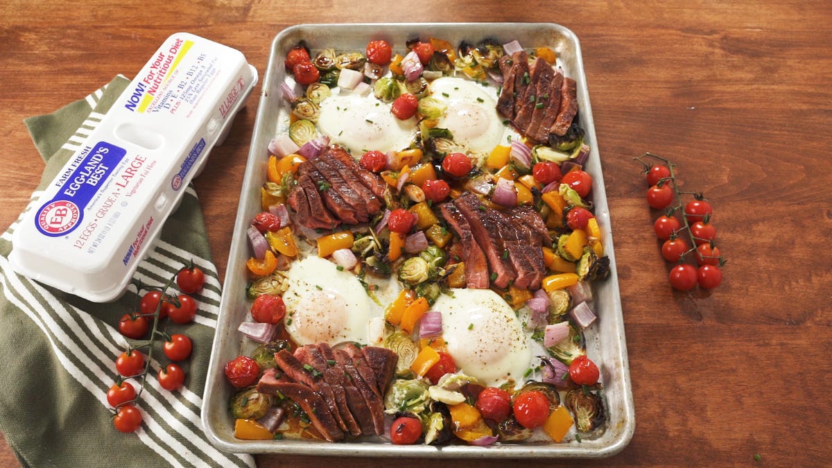 preview for Sheet Tray Steak & Eggs Tastes Even Better Than It Looks