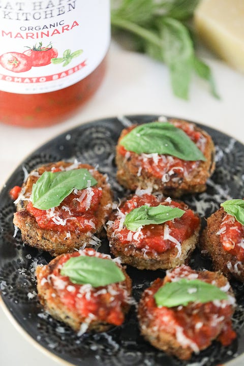 low carb eggplant marinara bites