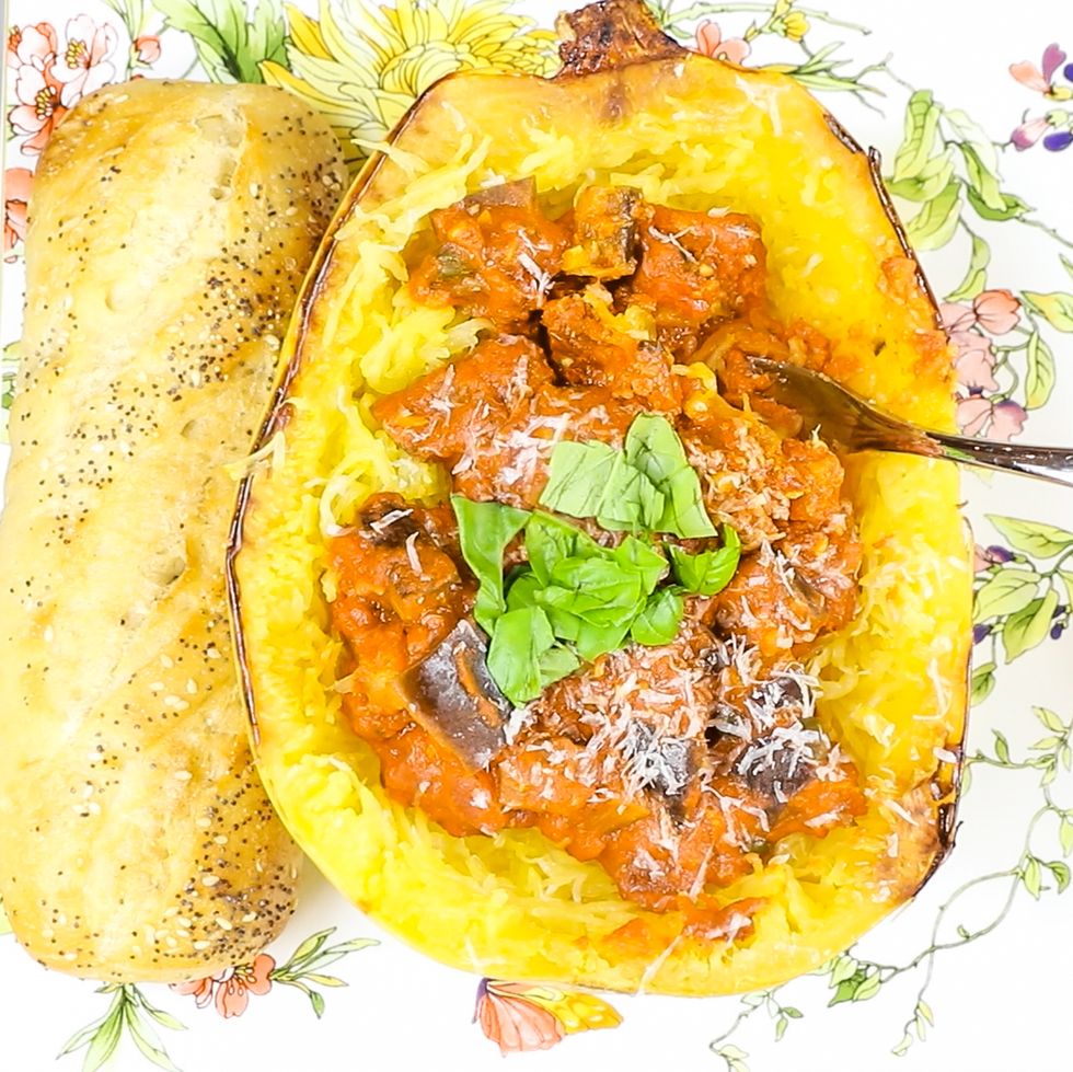 spaghetti squash with eggplant marinara