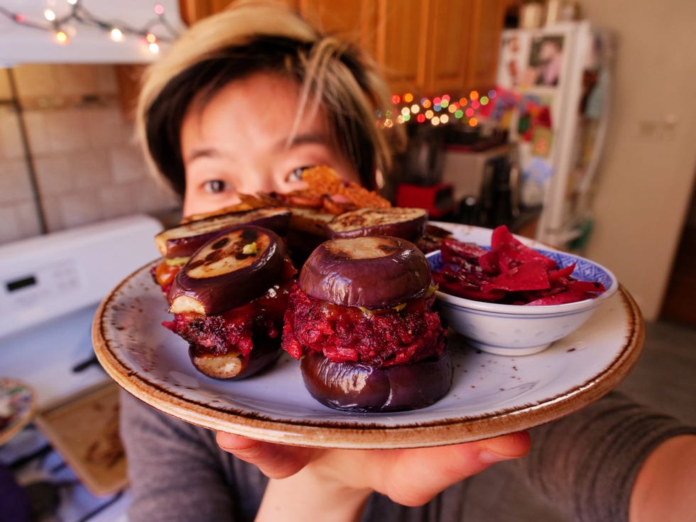 eggplant veggie sliders delishcom