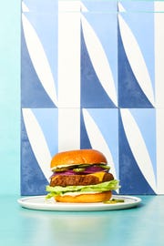eggplant veggie cheeseburger