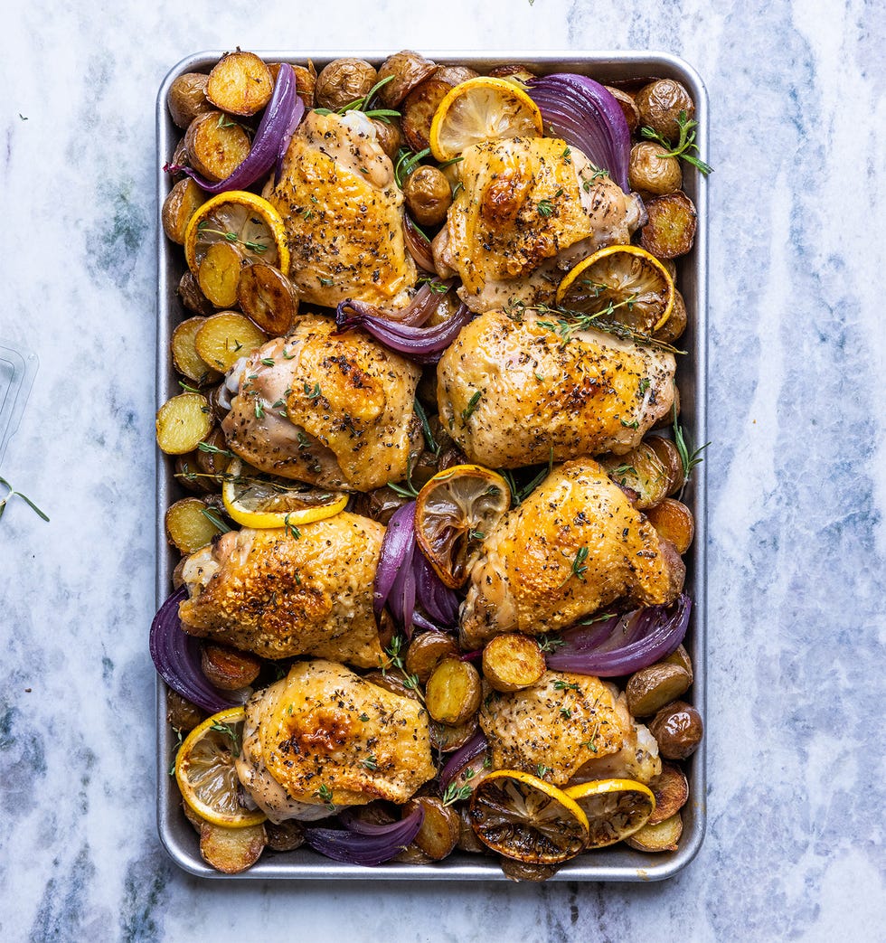 sheet pan lemon butter chicken thighs