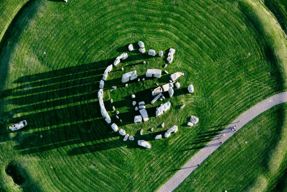 stone henge an aerial view