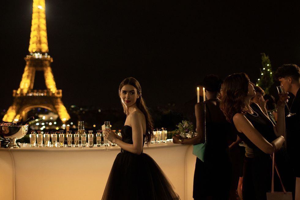 Lighting, Tower, Photograph, Dress, Night, Beauty, Gown, Midnight, Strapless dress, Flash photography, 