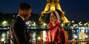 emily in paris l to r lucien laviscount as alfie, lily collins as emily in episode 205 of emily in paris cr stéphanie branchunetflix © 2021