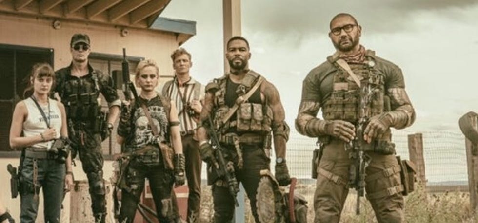 el grupo que intentará robar un banco en ejercito de los muertos de netflix