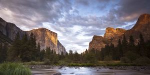 El Capitan rock formation at sunset, Yosemite National Park, California, USA