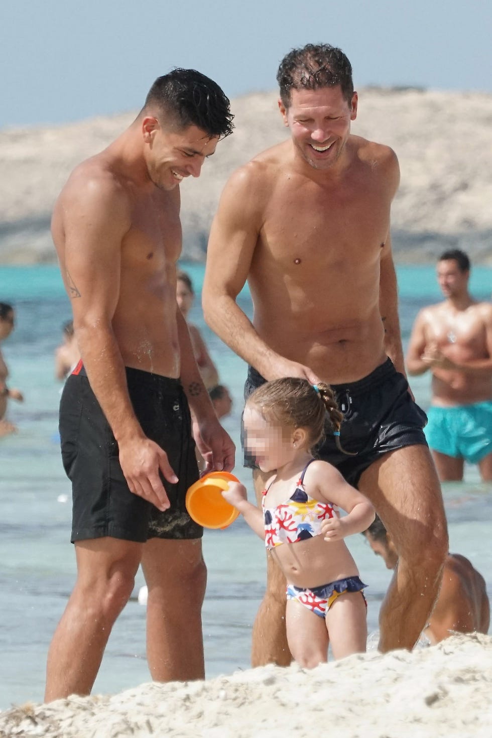 El Cholo Simeone en Formentera con sus hijos Gianluca y Francesca