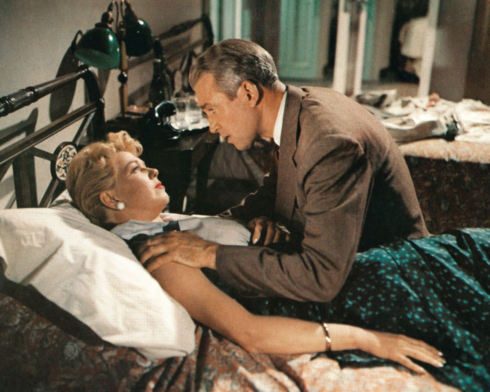 american actors james stewart 1908   1997 as dr ben mckenna and doris day 1922   2019 as his wife, singer jo conway mckenna in the alfred hitchcock film the man who knew too much, 1956 photo by silver screen collectiongetty images