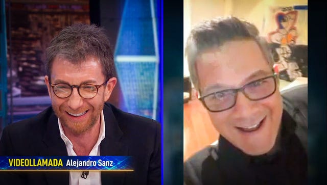 Alejandro Sanz hablando con Pablo Motos en 'El Hormiguero: Quédate en casa'.