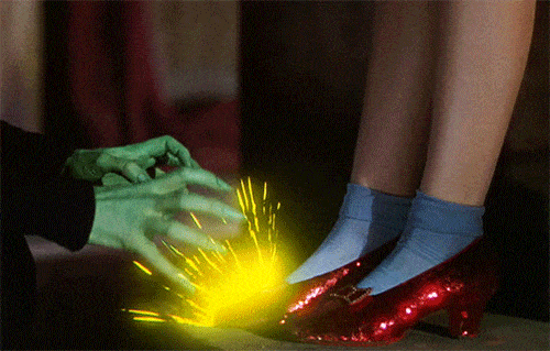 El mago de Oz zapatillas rojas