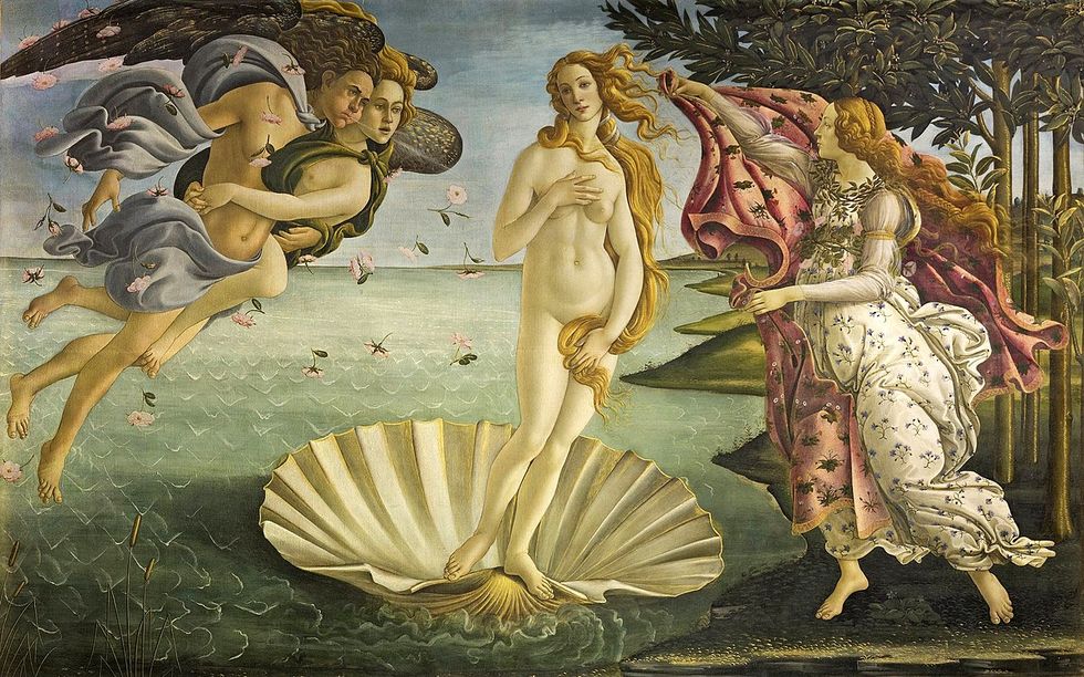 el nacimiento de venus botticelli uffizi