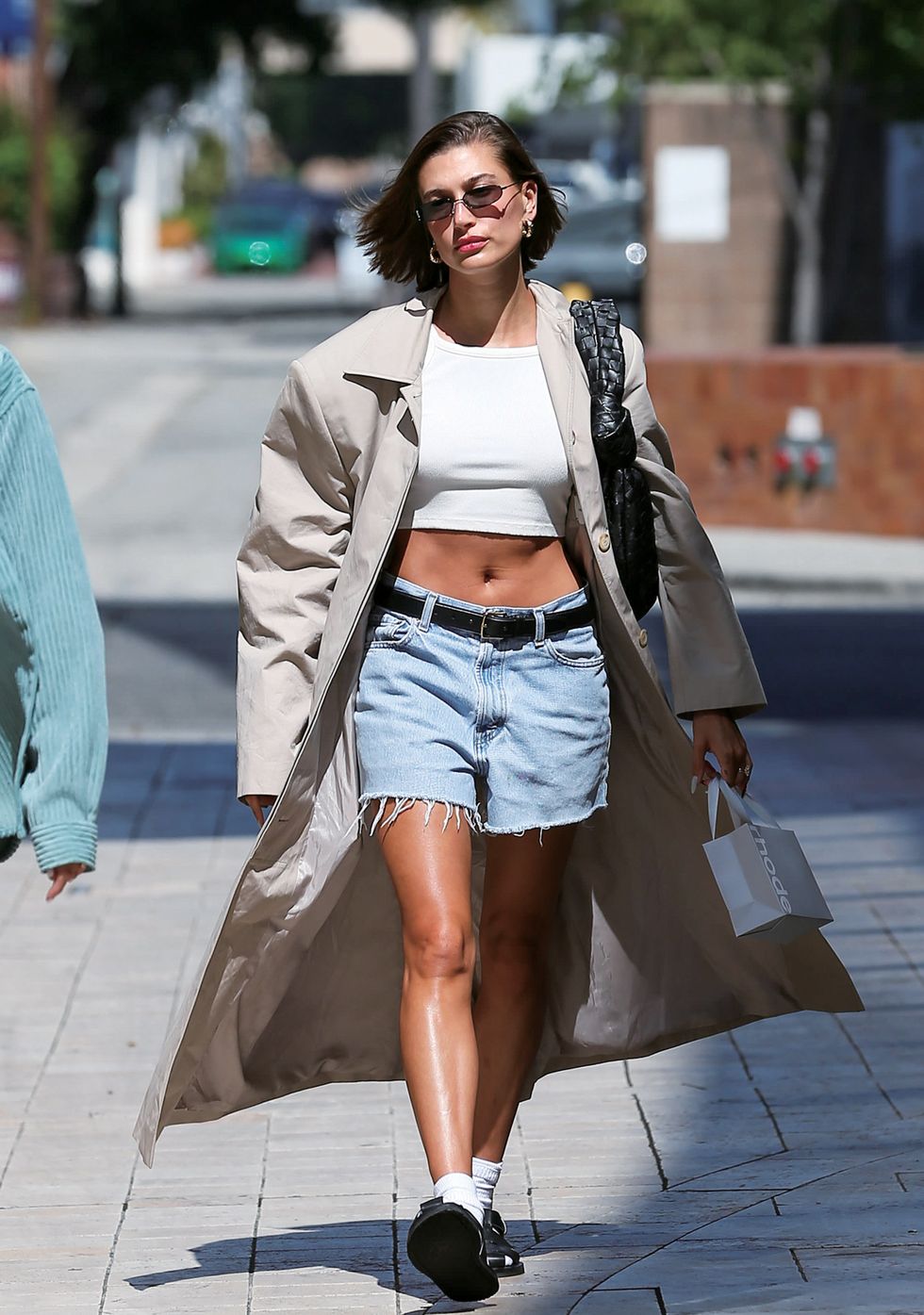 los angeles, ca june 27 hailey bieber is seen on june 27, 2023 in los angeles, california photo by thecelebrityfinderbauer griffingc images