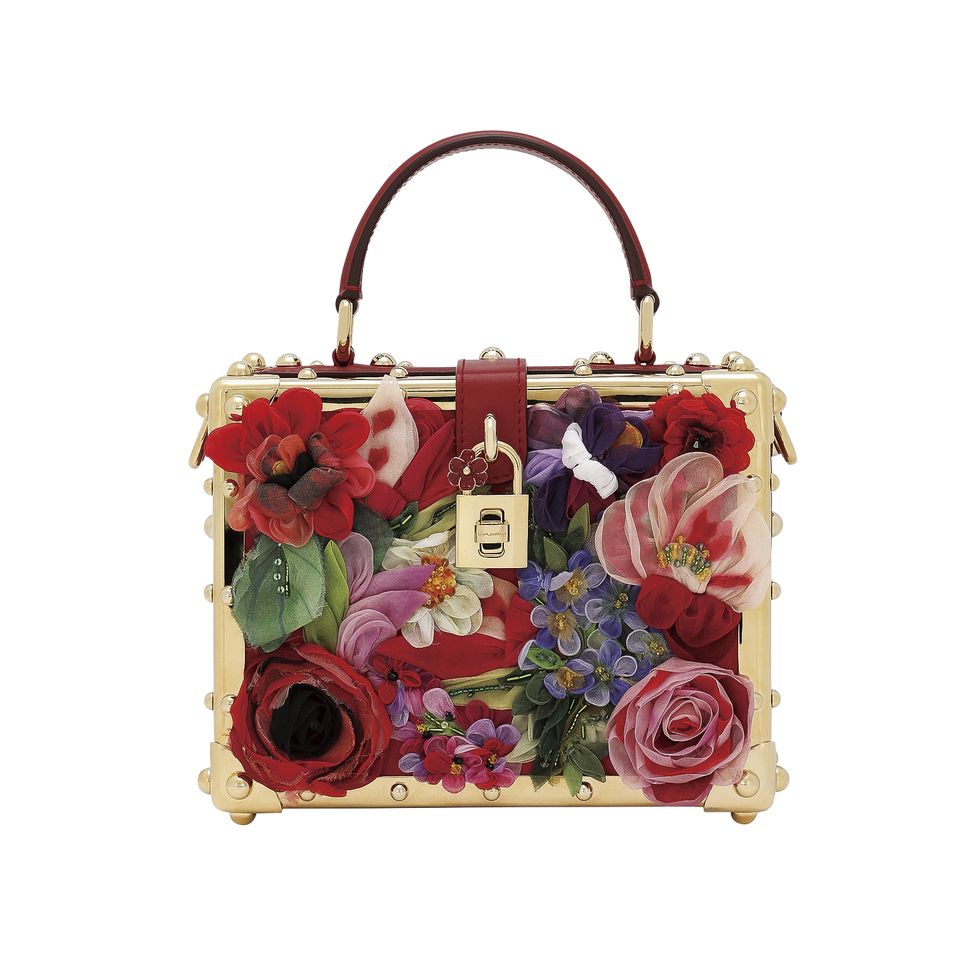a purse with flowers