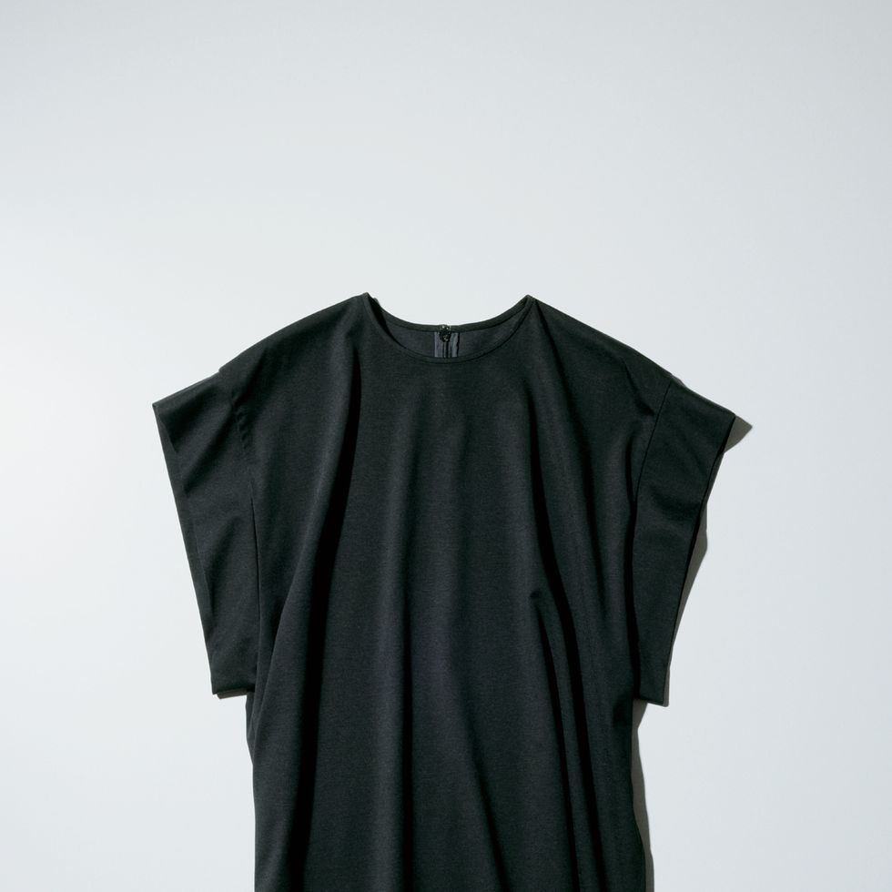 a black shirt on a white background