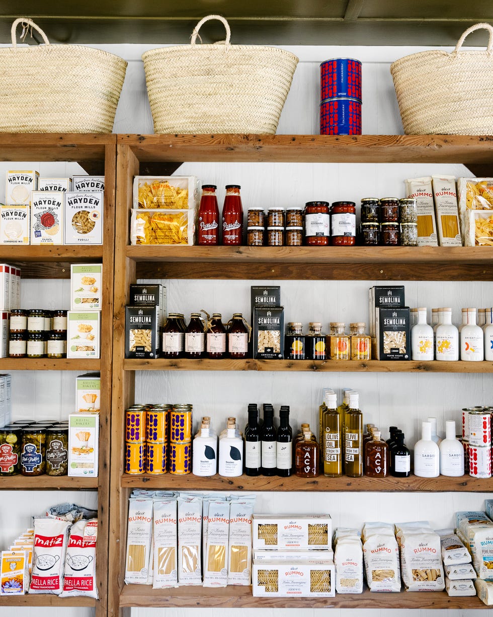 shelves of pantry goods at elder flat farm store