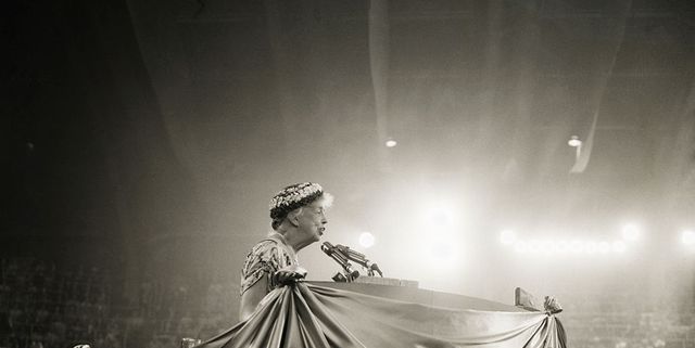 Eleanor Roosevelt Speaking at the 1956 Democratic National Convention