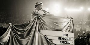 Eleanor Roosevelt Speaking at the 1956 Democratic National Convention