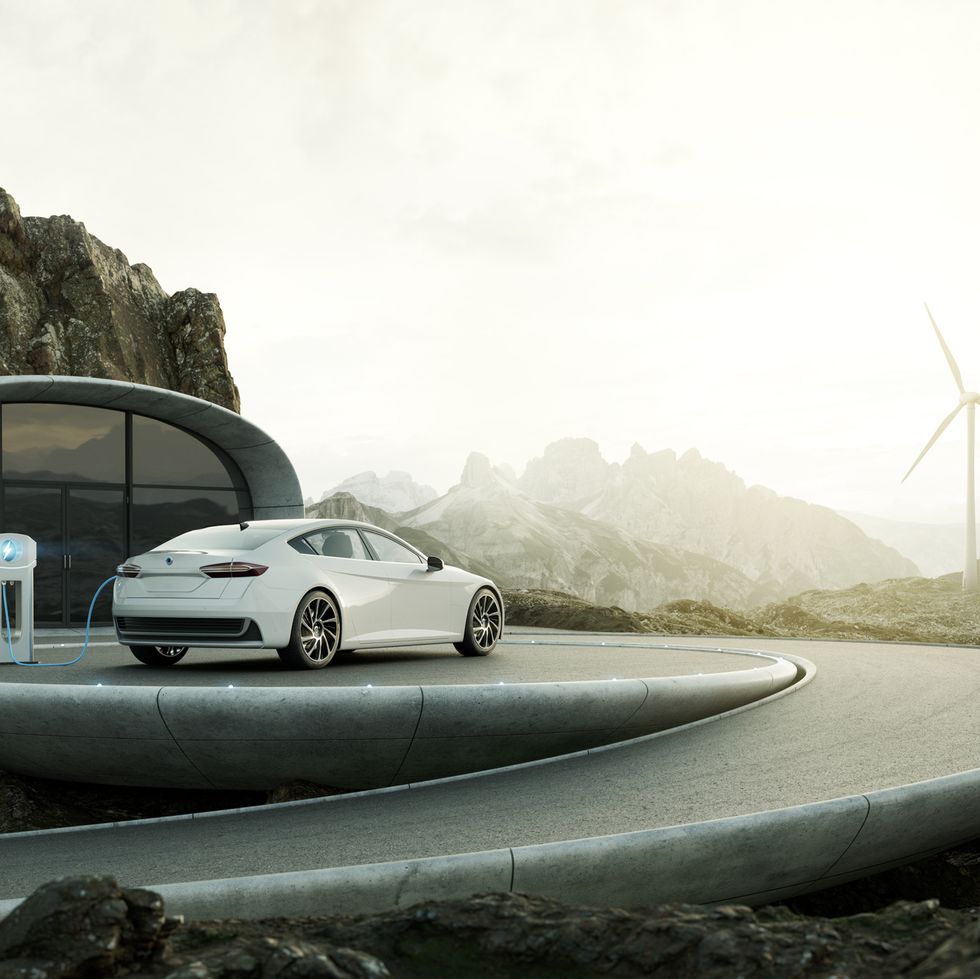electric car charging with wind turbines