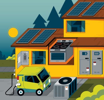 electric house illustration